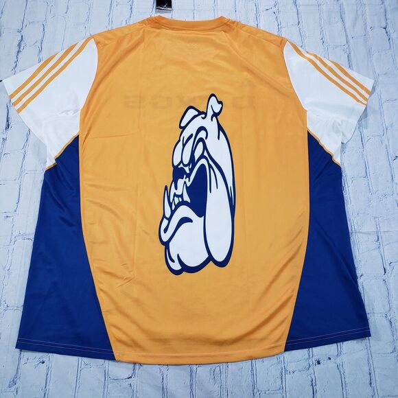 Adidas MENS SIZE 2XL Custom DAWGS White Blue Gold Soccer Jersey Shirt - Picture 10 of 12